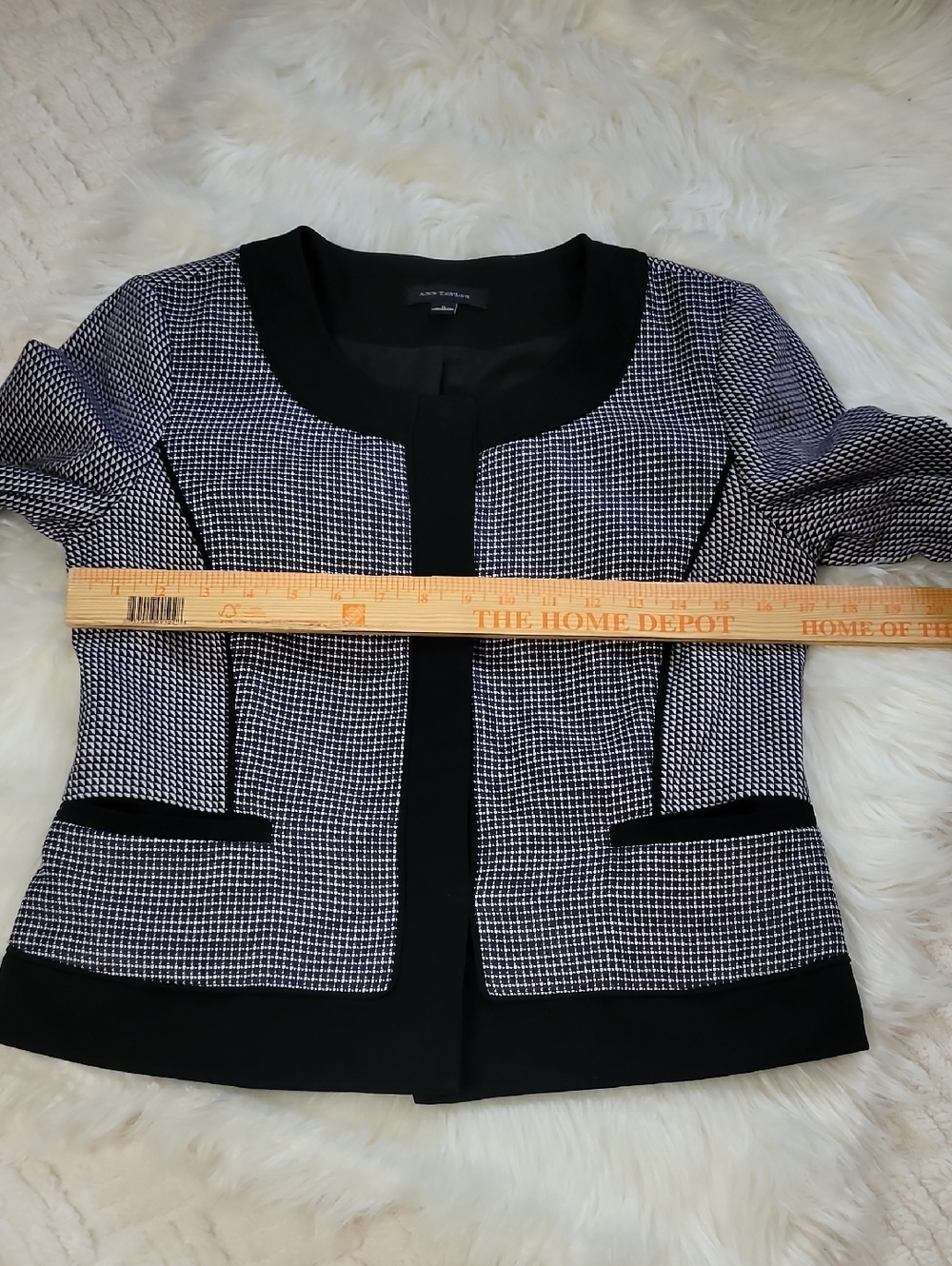 Ann Taylor Black & White Blazer Pockets Size 6 - Picture 8 of 8